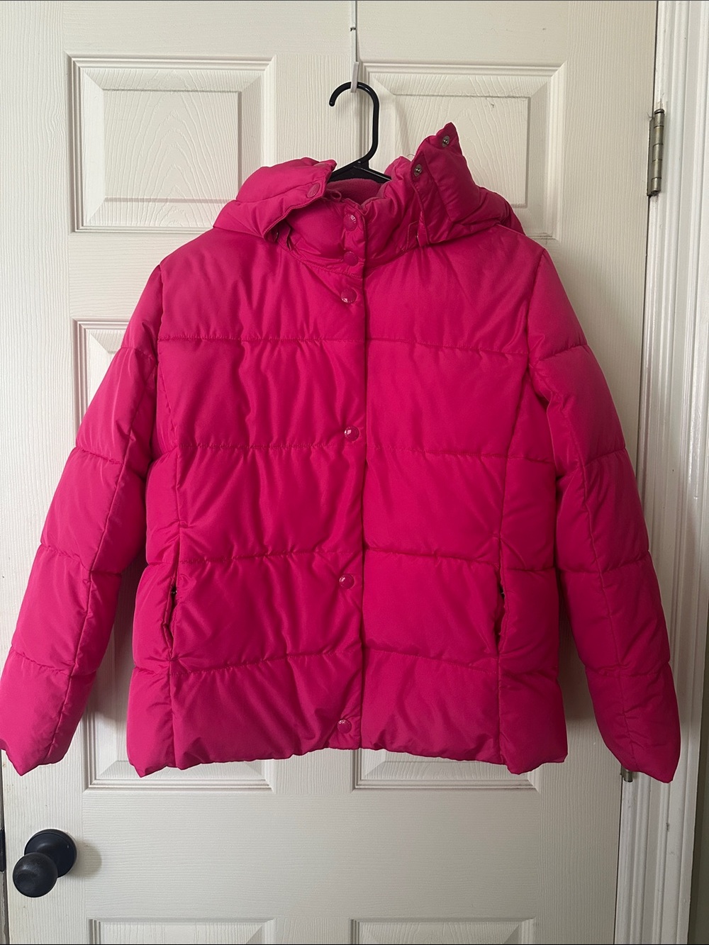 GAP Bright Pink Quilted Puffer Coat with Hood